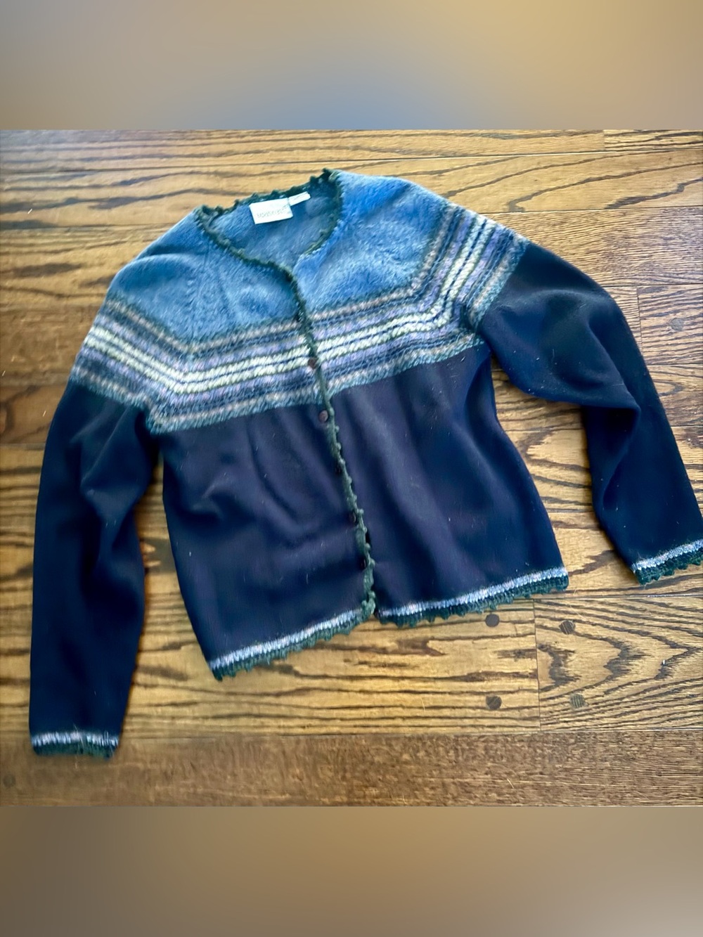 Vintage Fashion Bug button-front knit cardigan sweater